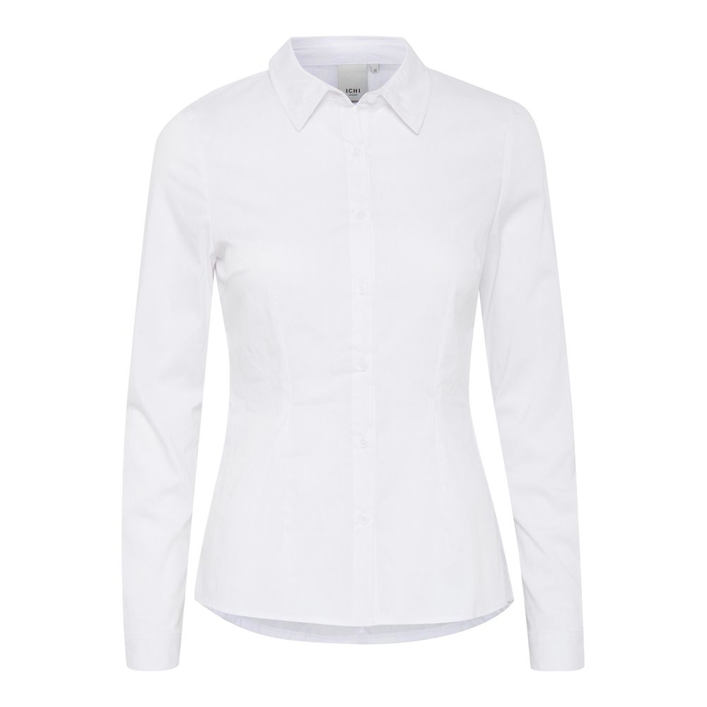 ICHI White Cotton Blouse