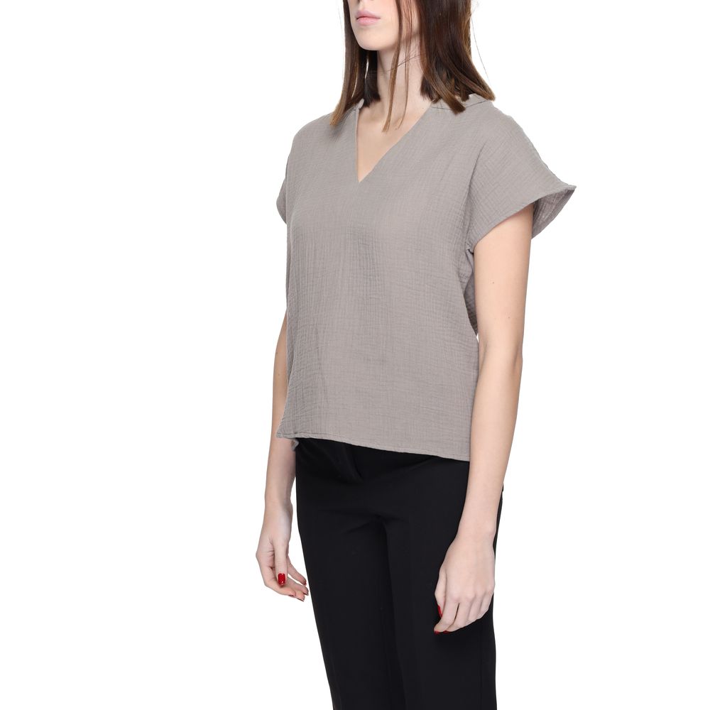 Jacqueline De Yong Beige Cotton Blouse | Regal Royce