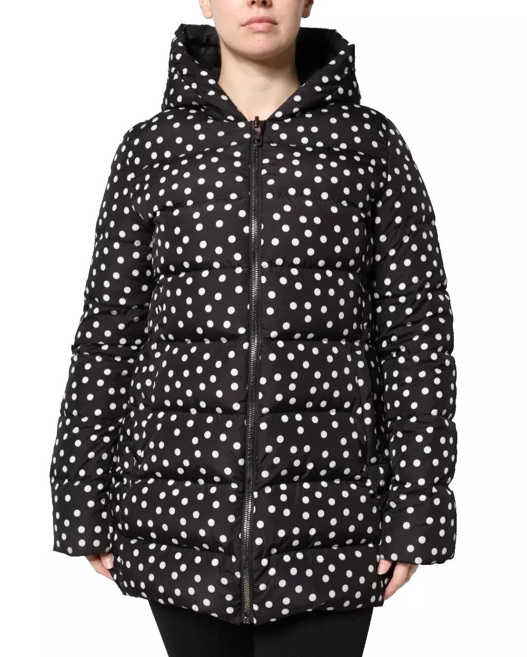 Dolce & Gabbana Black Polyester Hooded Reversible Jacket | Regal Royce