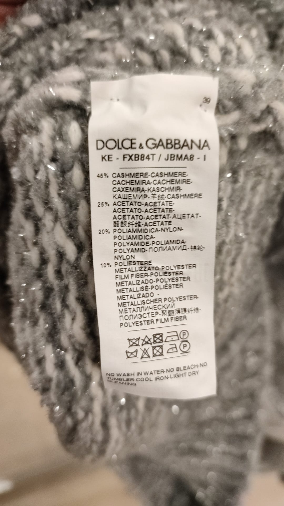 Dolce & Gabbana Gray Cashmere Turtle Neck Pullover Sweater | Regal Royce