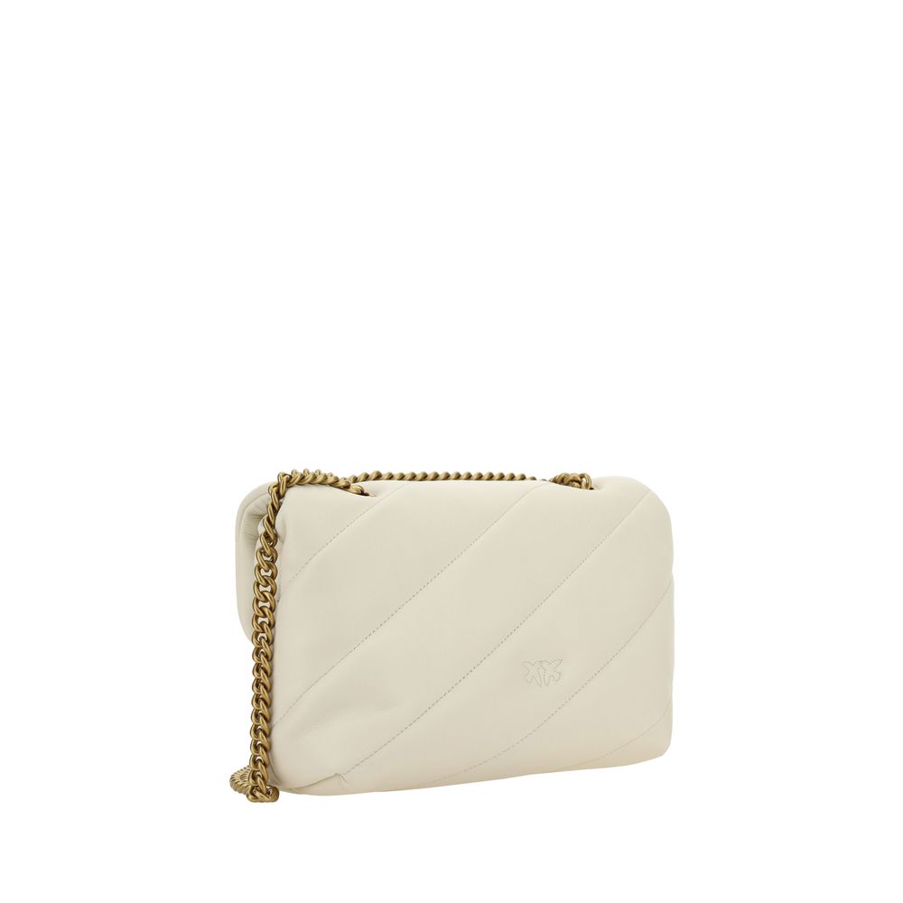 PINKO White Calf Leather Bos Taurus Shoulder Bag | Regal Royce