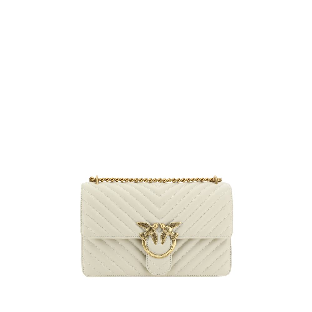 PINKO White Calf Leather Bos Taurus Shoulder Bag | Regal Royce