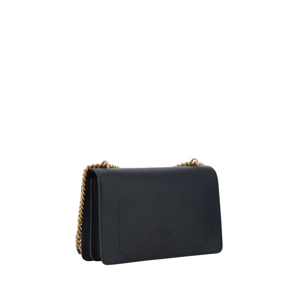PINKO Black Calf Leather Bos Taurus Shoulder Bag | Regal Royce