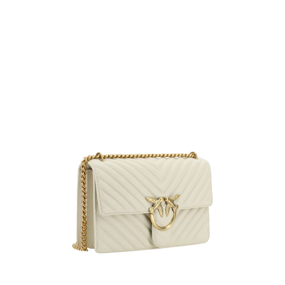 PINKO White Calf Leather Bos Taurus Shoulder Bag | Regal Royce
