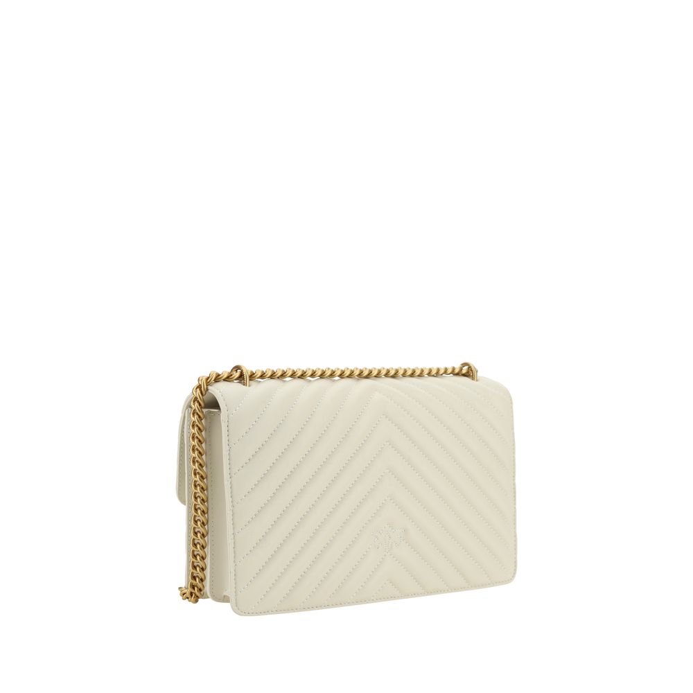 PINKO White Calf Leather Bos Taurus Shoulder Bag | Regal Royce