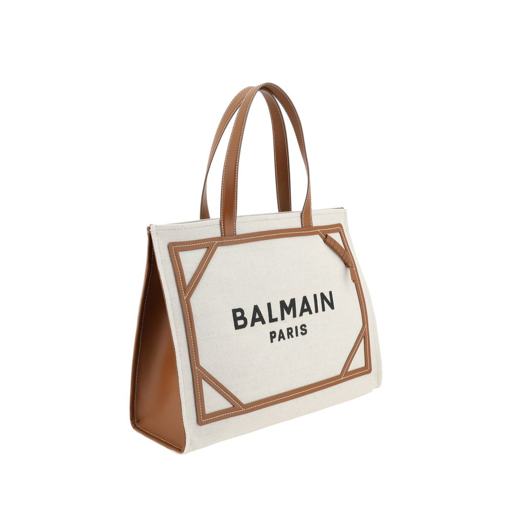 Balmain Beige Cotton Shoulder Bag | Regal Royce
