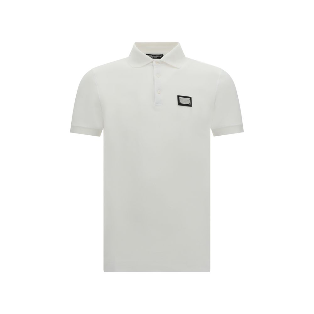 Dolce & Gabbana White Cotton Polo Shirt | Regal Royce
