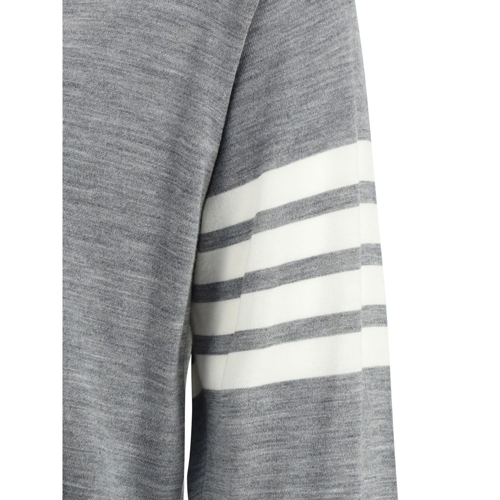 Thom Browne Gray Fleece Wool Cardigan | Regal Royce