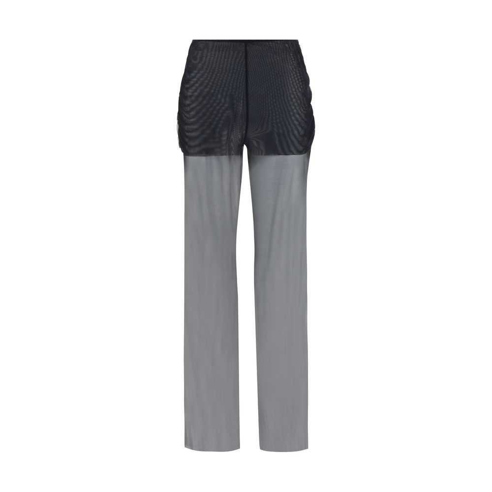 Exilia Black Polyester Casual Pants | Regal Royce