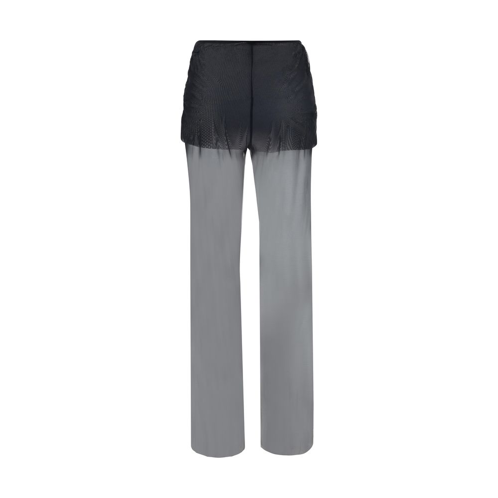 Exilia Black Polyester Casual Pants | Regal Royce