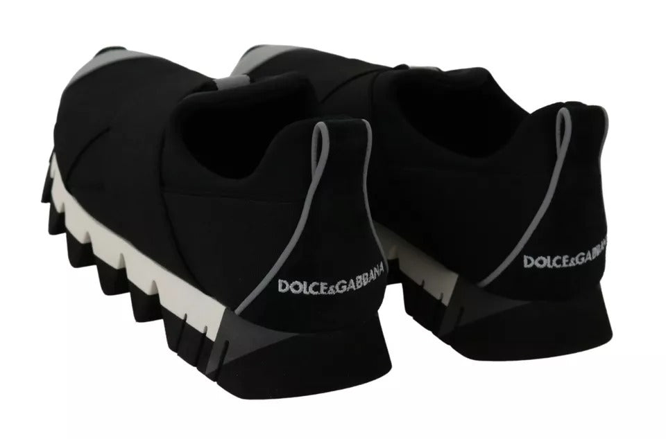 Dolce & Gabbana Black Shark Neoprene Stretch Sneakers Shoes | Regal Royce