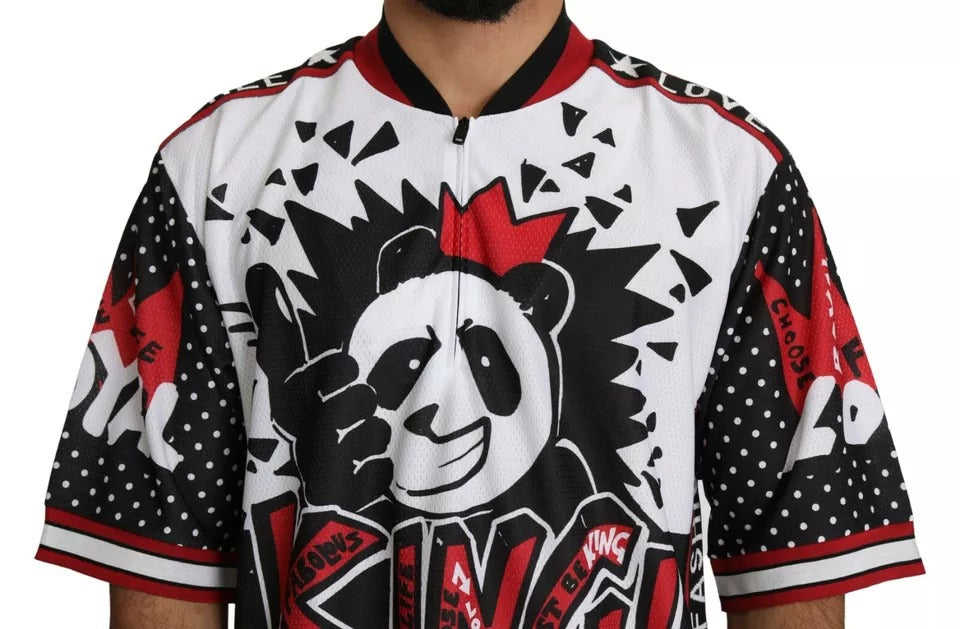Dolce & Gabbana White King Panda Polyester T-shirt Top | Regal Royce