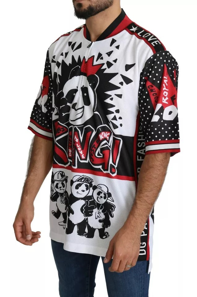 Dolce & Gabbana White King Panda Polyester T-shirt Top | Regal Royce
