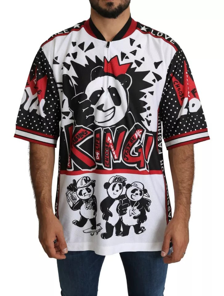 Dolce & Gabbana White King Panda Polyester T-shirt Top | Regal Royce