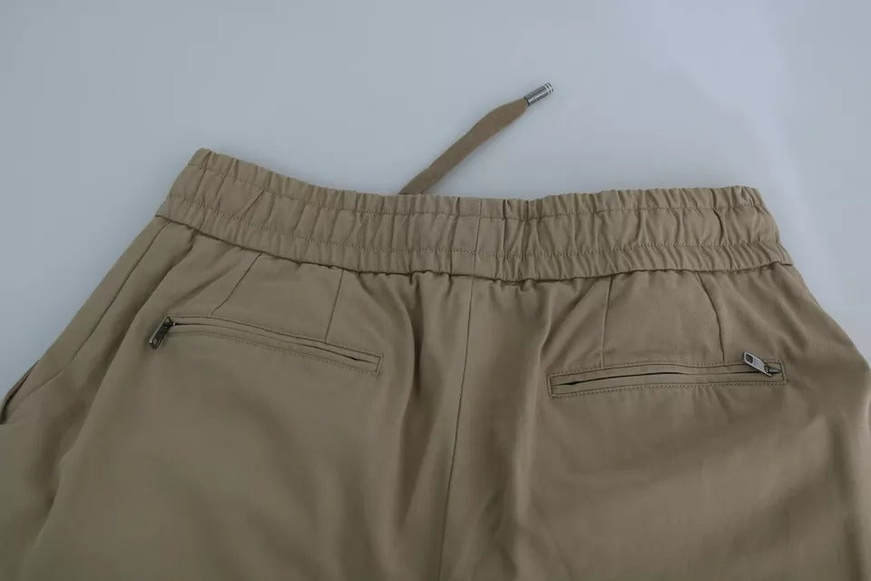 Dolce & Gabbana Beige Pin Up Print Cargo Pants | Regal Royce