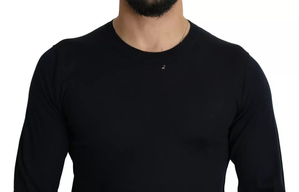 Dolce & Gabbana Black Cashmere Crew Neck Sweatshirt Sweater | Regal Royce