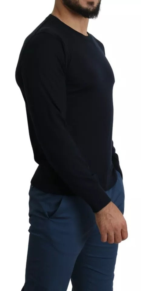 Dolce & Gabbana Black Cashmere Crew Neck Sweatshirt Sweater | Regal Royce