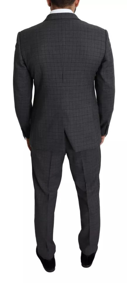 Dolce & Gabbana Gray Wool Men Formal 2 Piece MARTINI Suit | Regal Royce