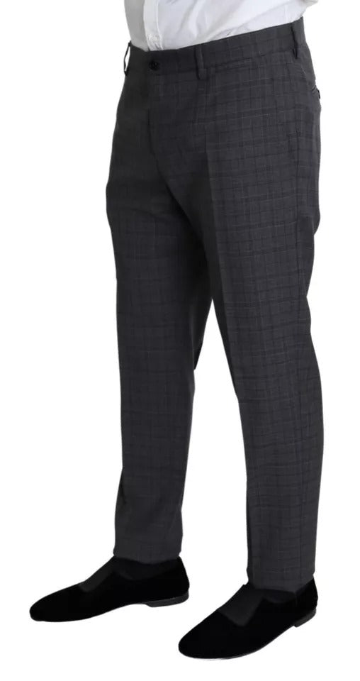 Dolce & Gabbana Gray Wool Men Formal 2 Piece MARTINI Suit | Regal Royce