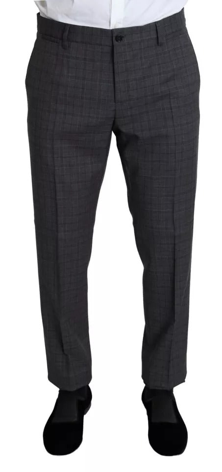 Dolce & Gabbana Gray Wool Men Formal 2 Piece MARTINI Suit | Regal Royce