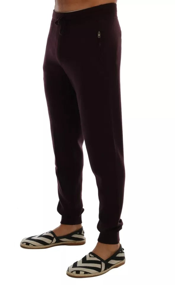 Dolce & Gabbana Purple Cashmere Gym Training Sport Pants | Regal Royce