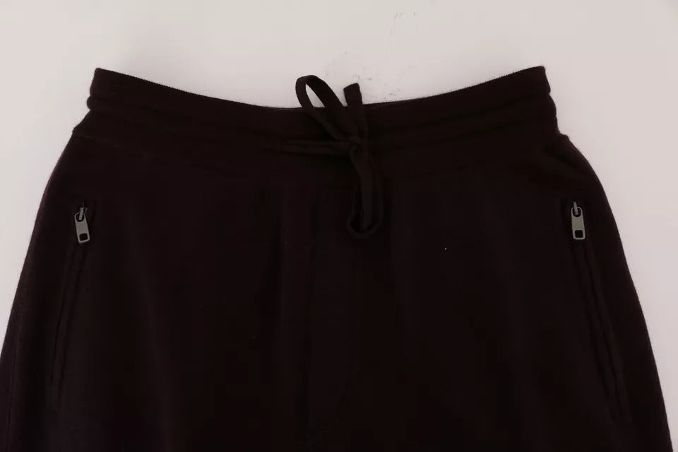 Dolce & Gabbana Purple Cashmere Gym Training Sport Pants | Regal Royce