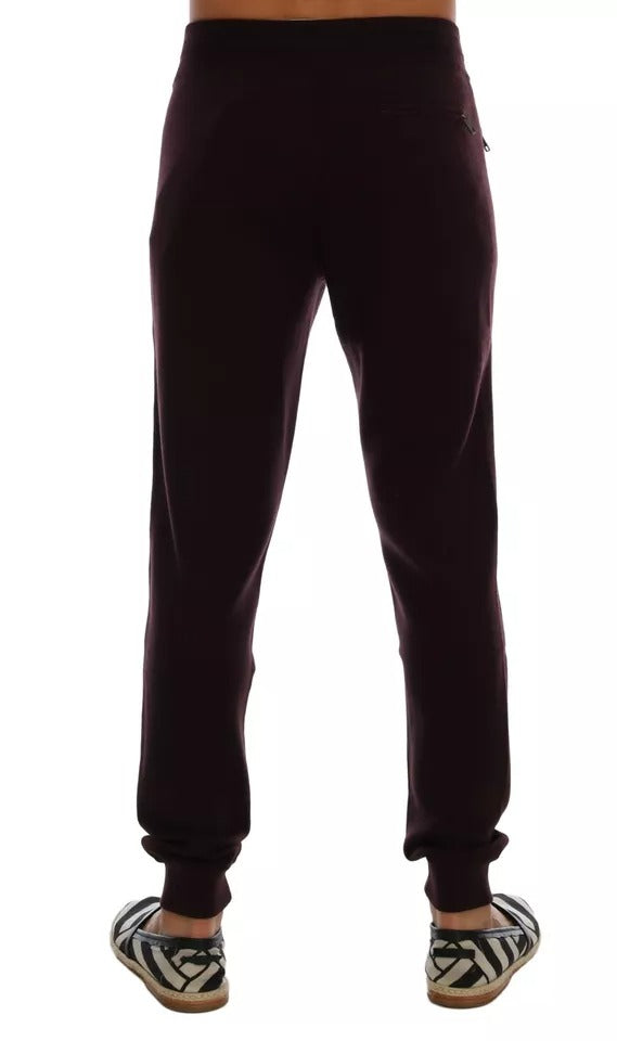 Dolce & Gabbana Purple Cashmere Gym Training Sport Pants | Regal Royce