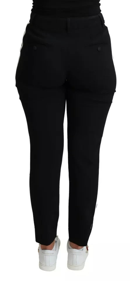 Dolce & Gabbana Black Virgin Wool Stretch Skinny Pants | Regal Royce