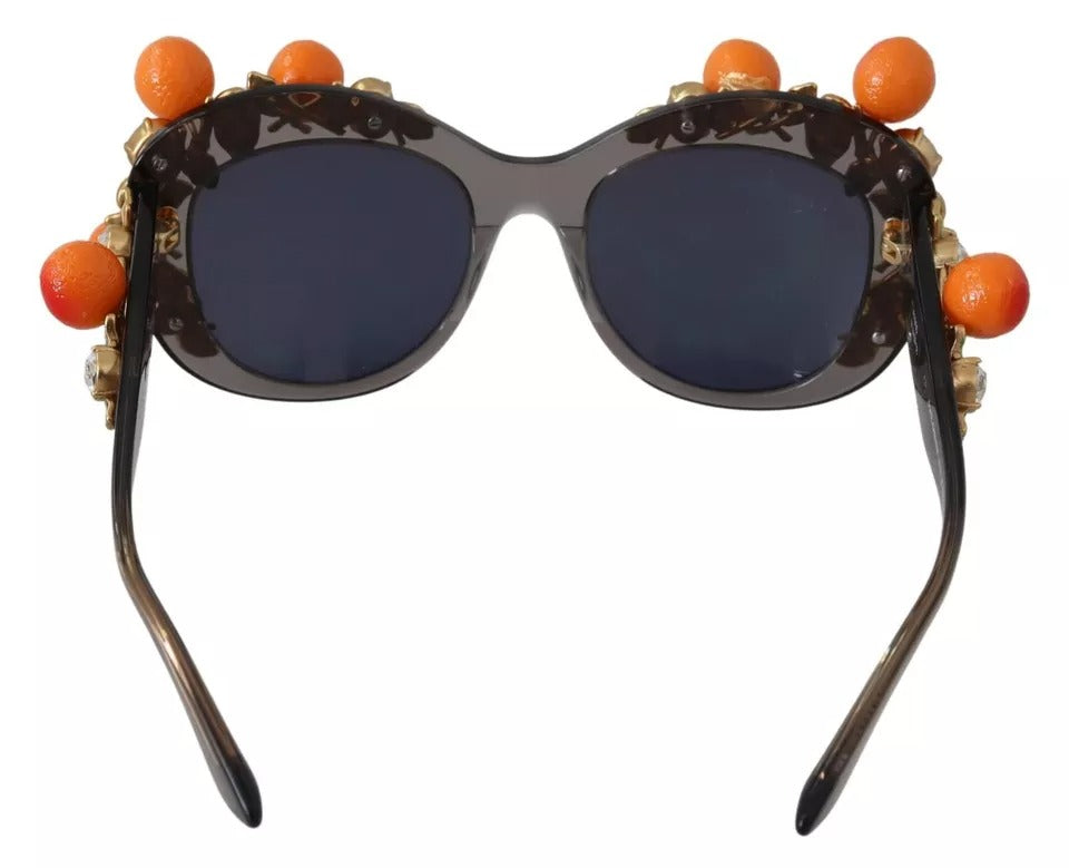 Dolce & Gabbana DG4283B Acetate Crystals Orange Applique Sunglasses | Regal Royce