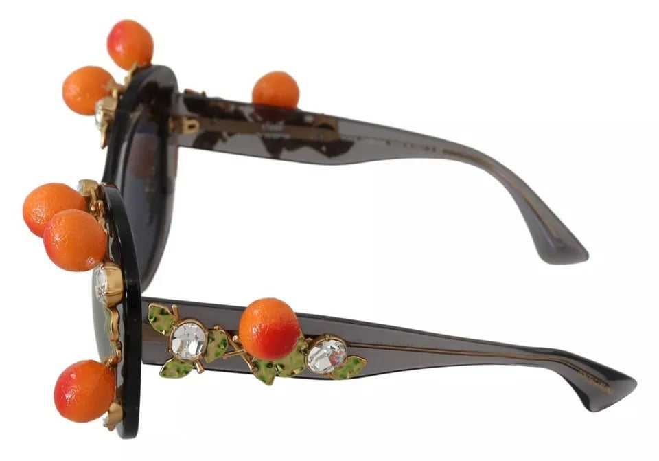 Dolce & Gabbana DG4283B Acetate Crystals Orange Applique Sunglasses | Regal Royce