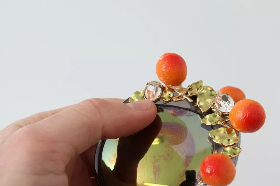 Dolce & Gabbana DG4283B Acetate Crystals Orange Applique Sunglasses | Regal Royce