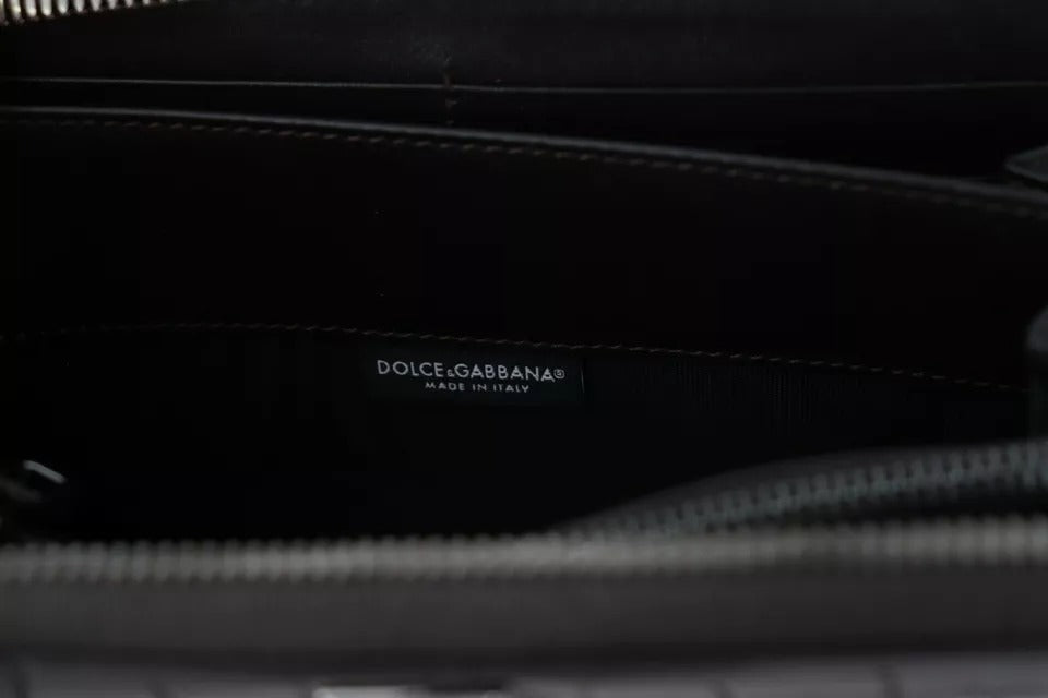 Dolce & Gabbana Brown Exotic Leather Zip Around Continental Clutch Wallet | Regal Royce