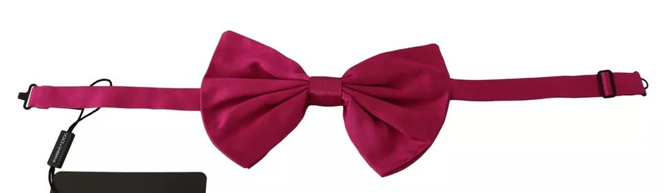 Dolce & Gabbana Pink Silk Adjustable Neck Bow Tie Men | Regal Royce
