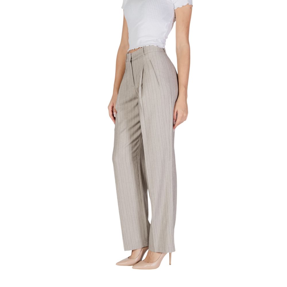Vero Moda Gray Polyester Casual Pants | Regal Royce