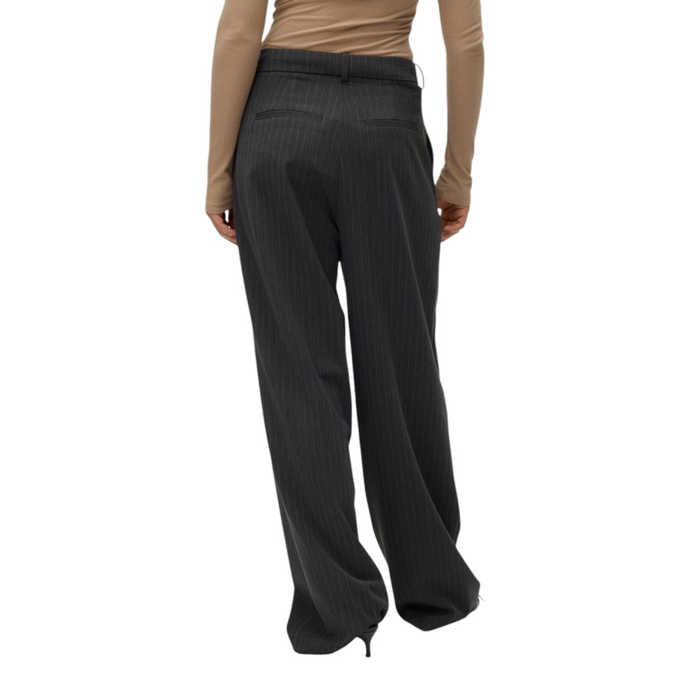 Vero Moda Gray Polyester Casual Pants | Regal Royce