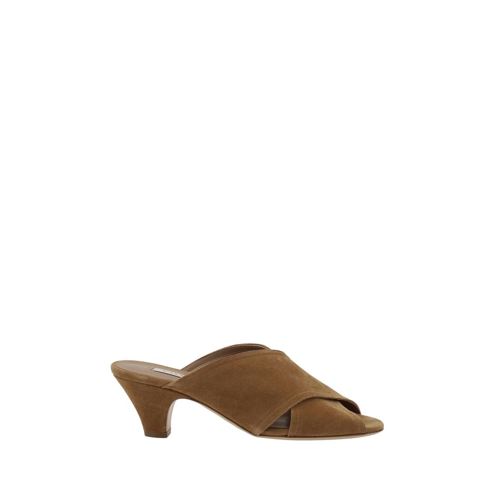 Casadei Brown Calf Leather Bos Taurus Platform Sandals | Regal Royce