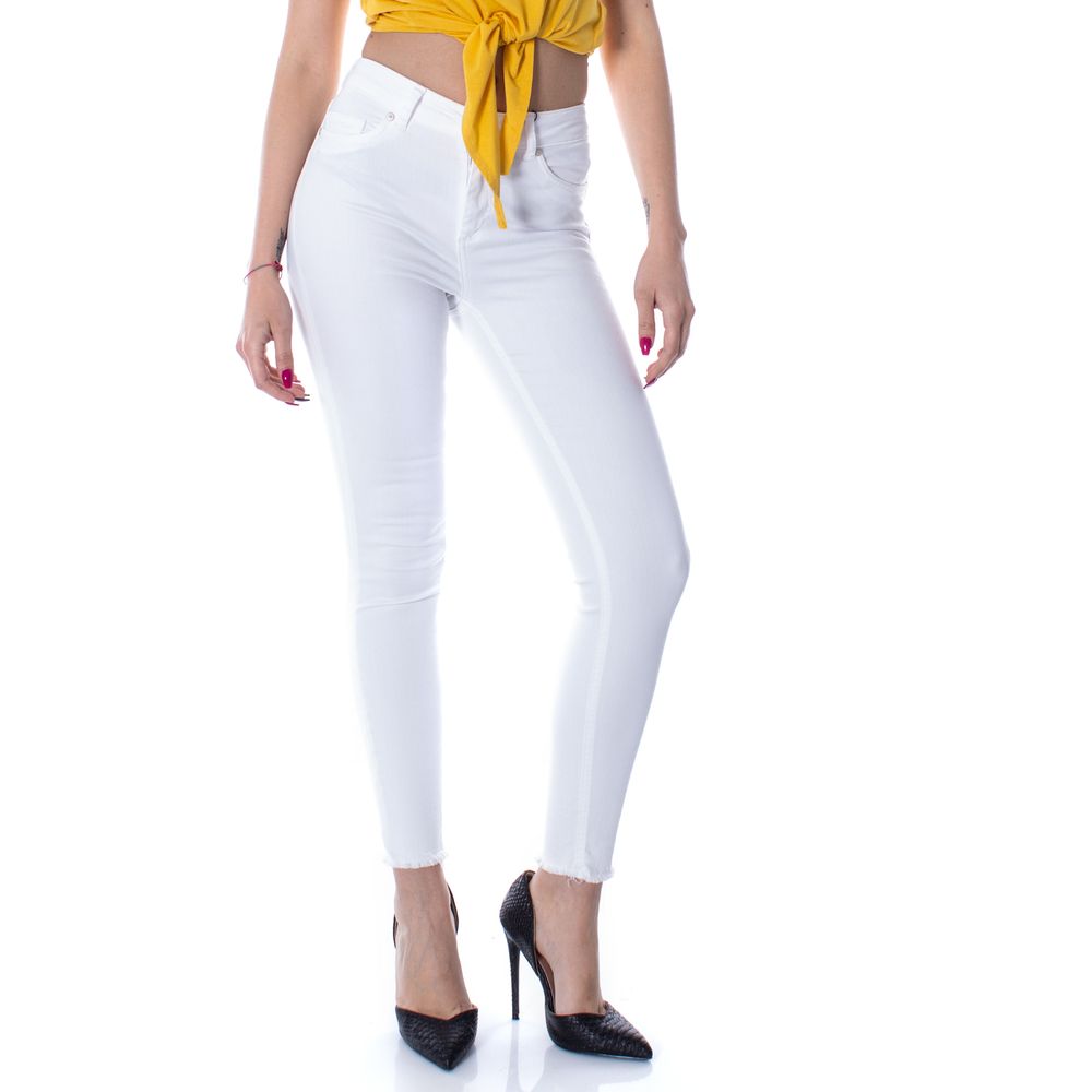 Only White Cotton Skinny Jeans | Regal Royce