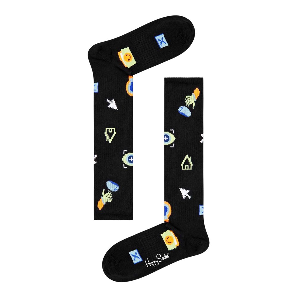 Happy Socks Black Cotton Socks | Regal Royce