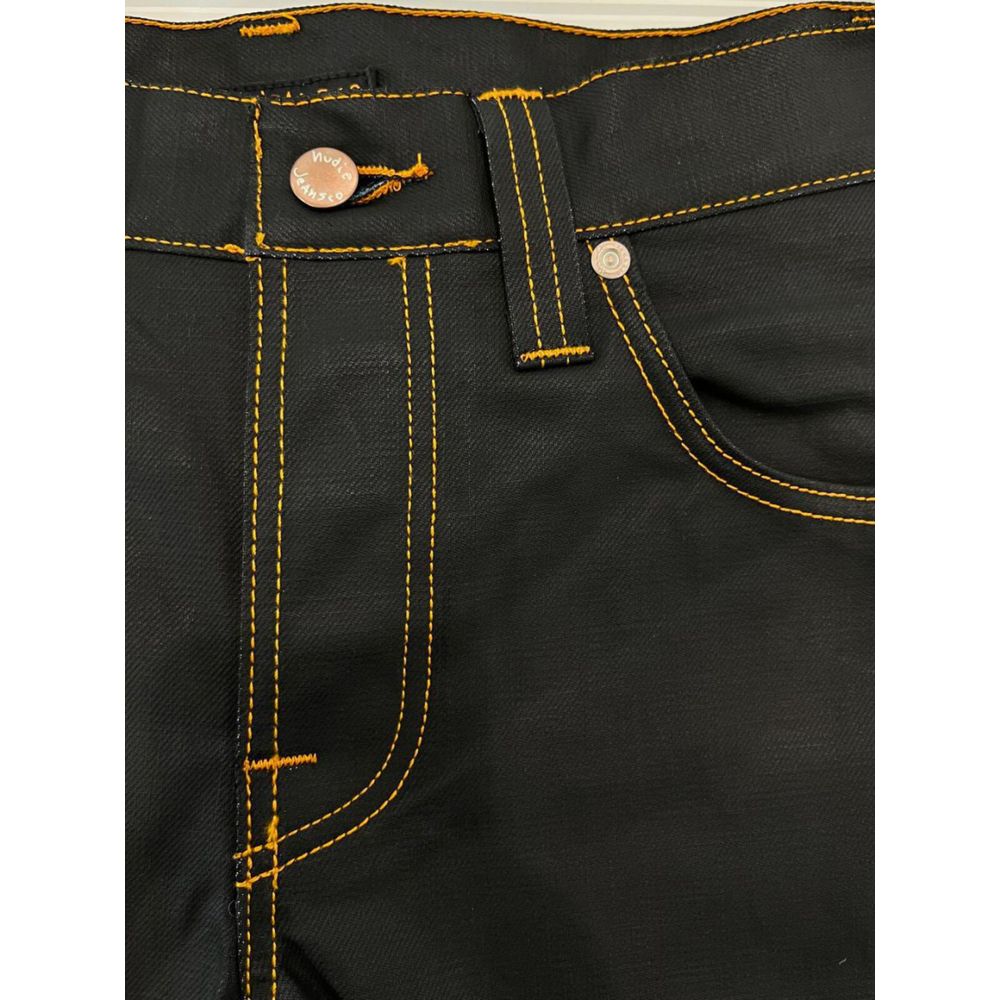 Nudie Jeans Black Cotton Men's Jean | Regal Royce
