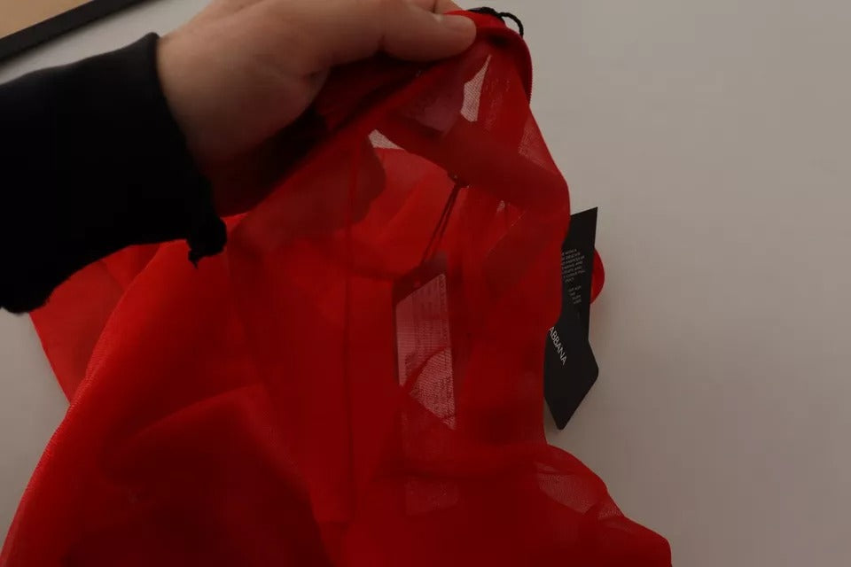 Dolce & Gabbana Orange Semi Transparent Blouse Sweater | Regal Royce