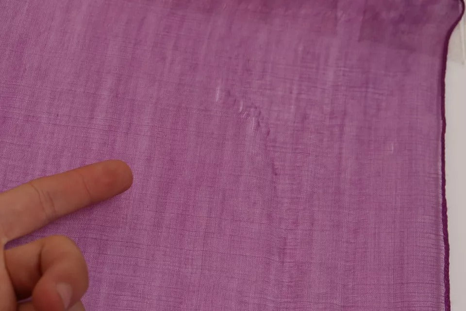 Dolce & Gabbana Purple Solid Cashmere Silk Shawl Wrap Scarf | Regal Royce