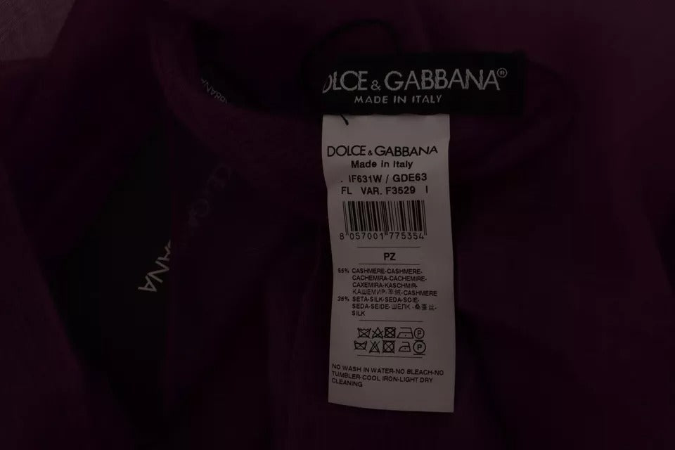 Dolce & Gabbana Purple Solid Cashmere Silk Shawl Wrap Scarf | Regal Royce