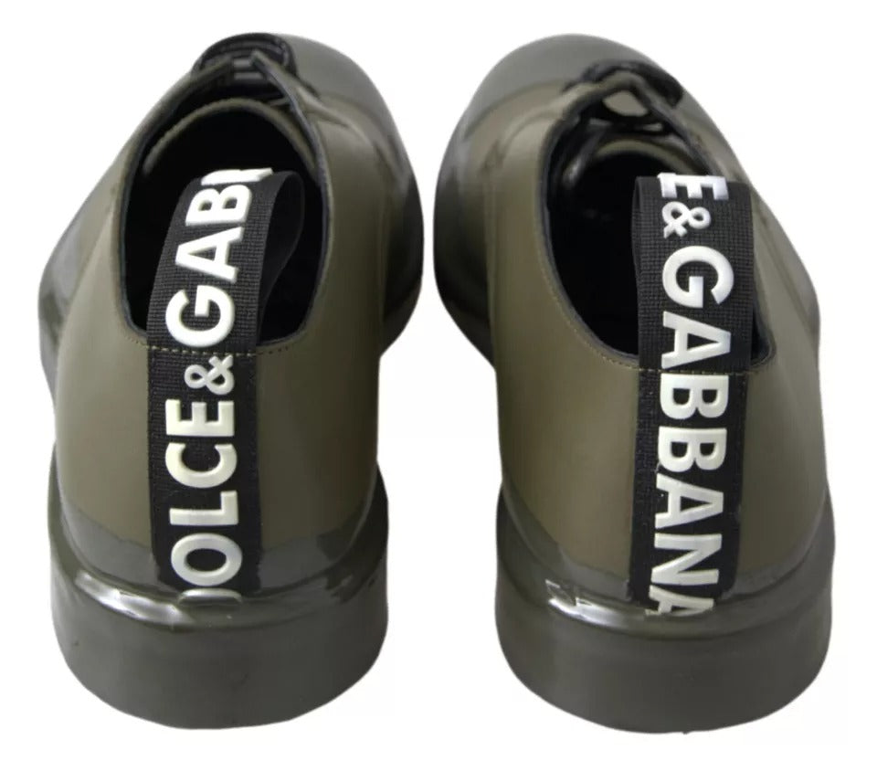 Dolce & Gabbana Green Leather Rubber Sole Dress Shoes | Regal Royce