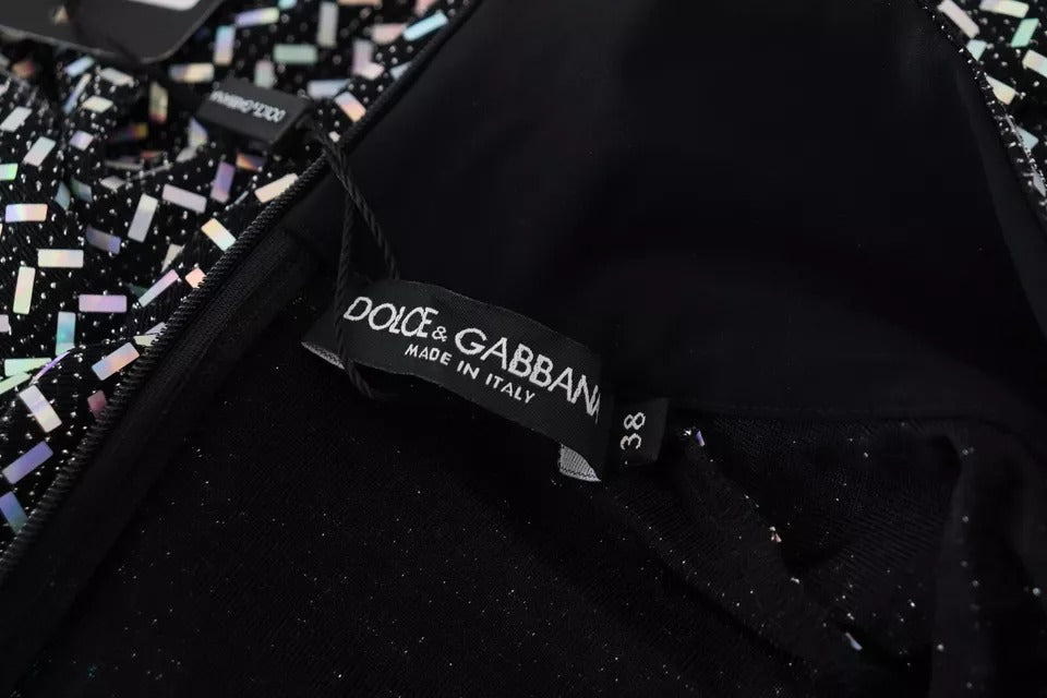 Dolce & Gabbana Black Embellished Nylon Bodycon Mini Dress | Regal Royce
