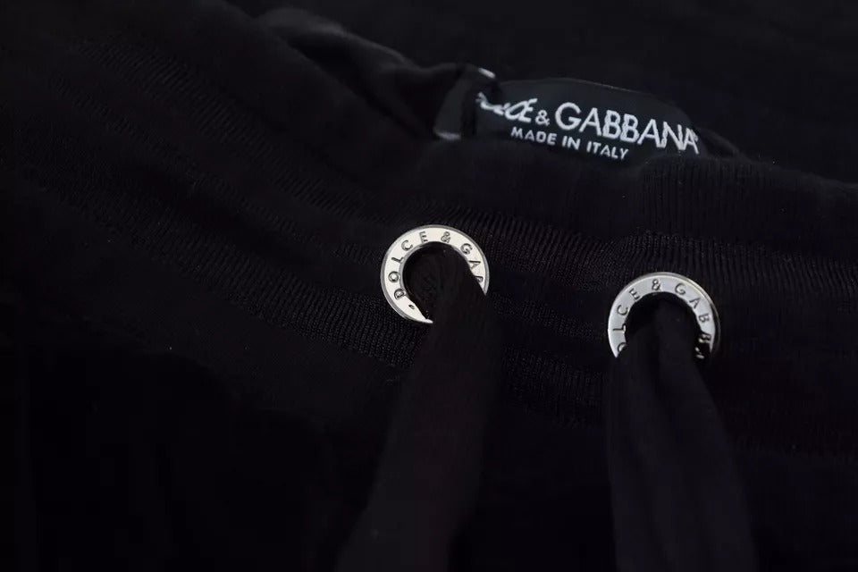 Dolce & Gabbana Black Cotton Skinny Jogger Sweatpants Pants | Regal Royce