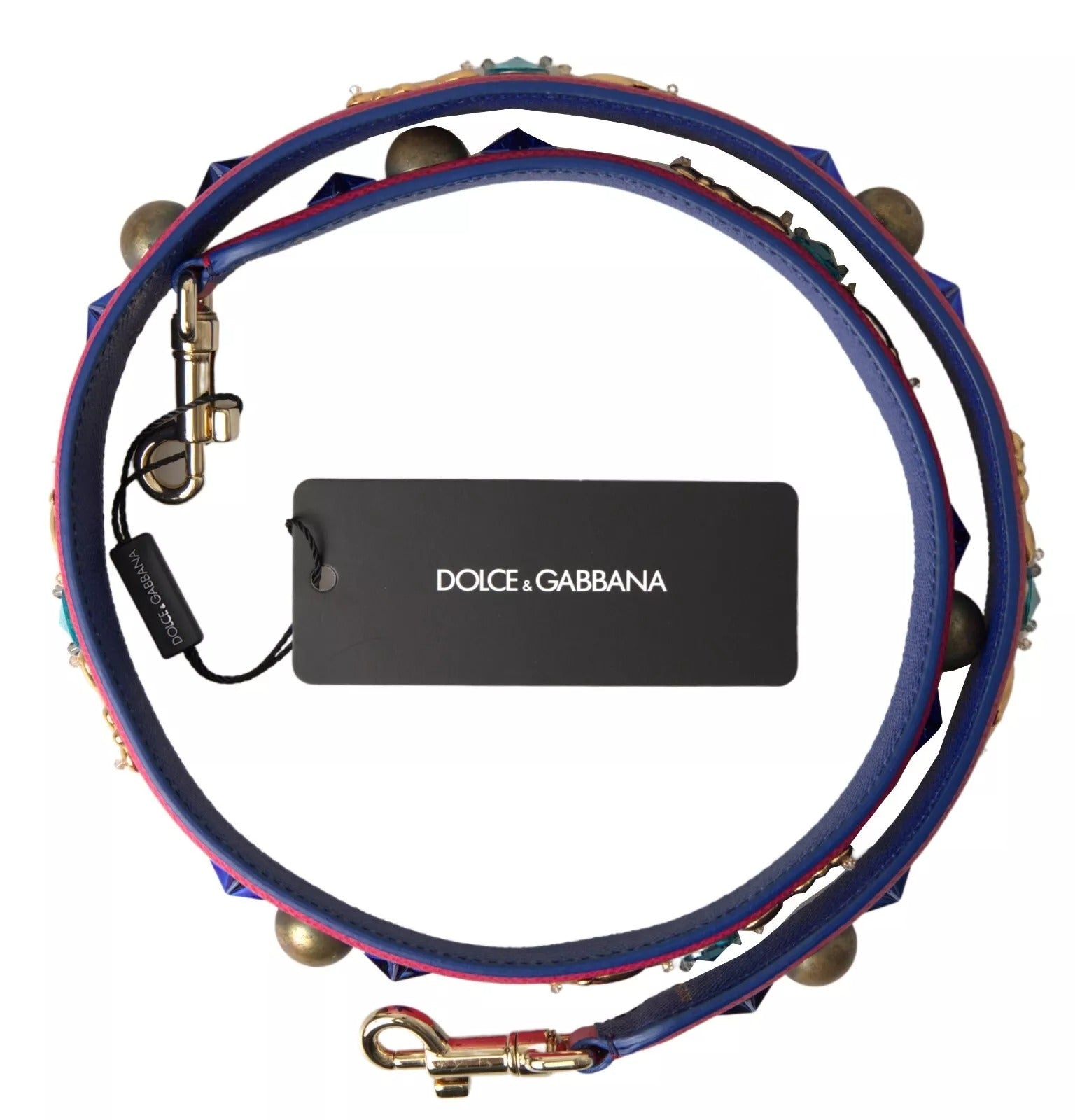 Dolce & Gabbana Pink Exotic Leather Studded Shoulder Strap | Regal Royce