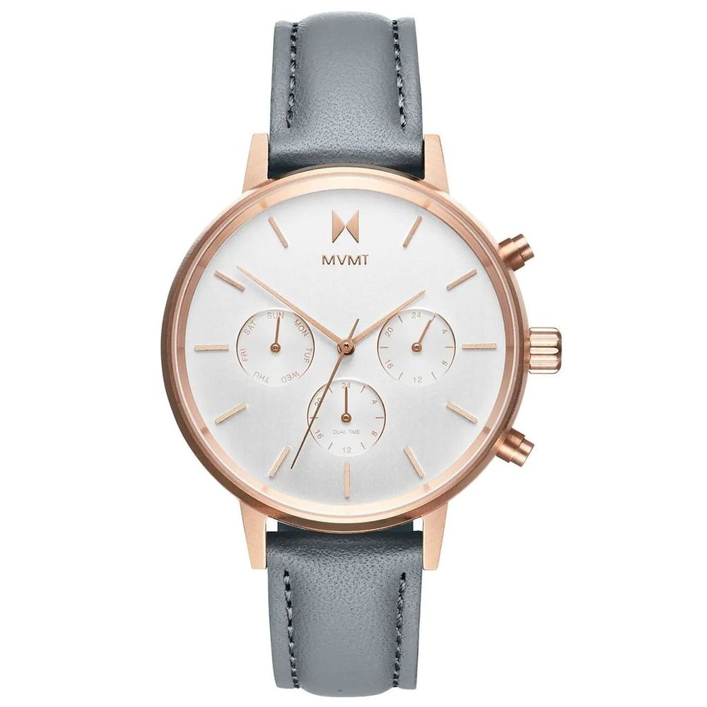 MVMT Gray Leather Dress Watch | Regal Royce