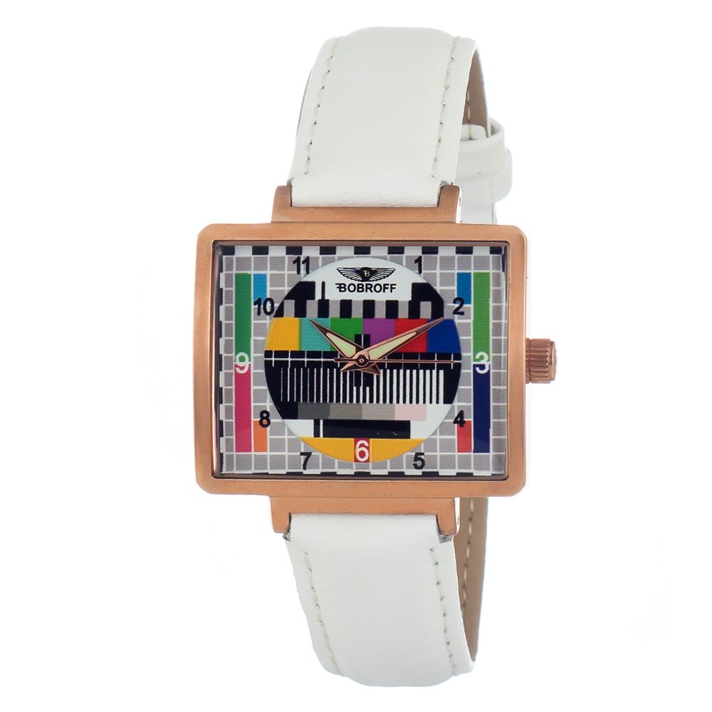 Bobroff White Leather Dress Watch | Regal Royce