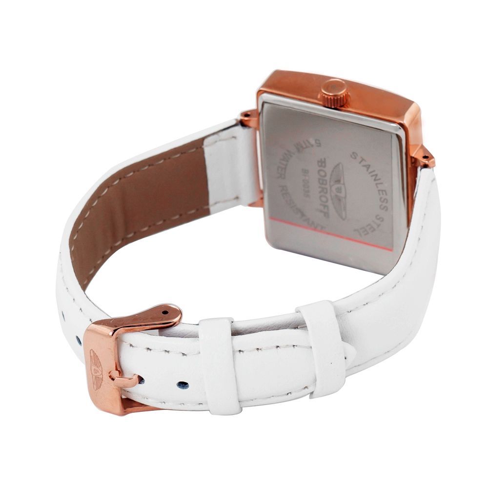 Bobroff White Leather Dress Watch | Regal Royce