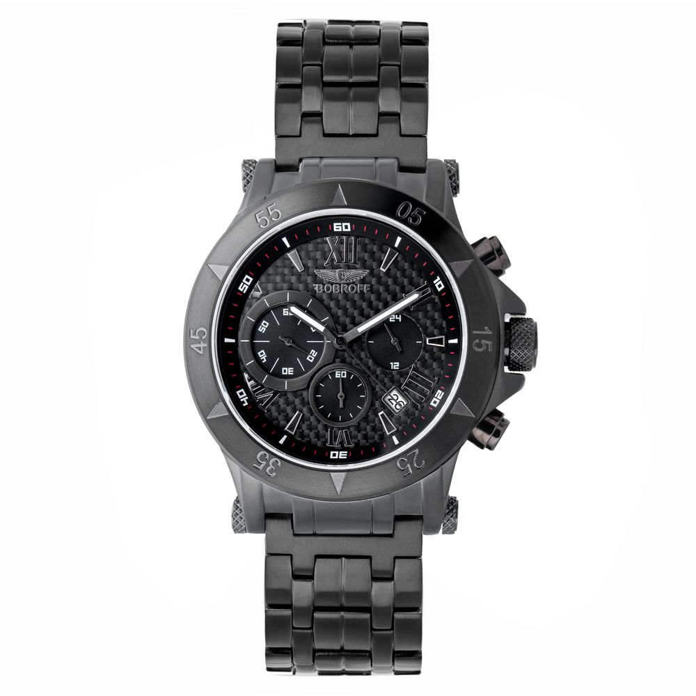 Bobroff Black Stainless Steel Dress Watch | Regal Royce